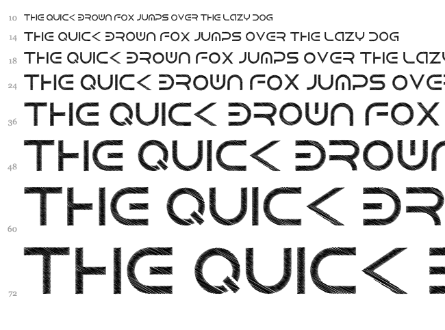 Android font waterfall